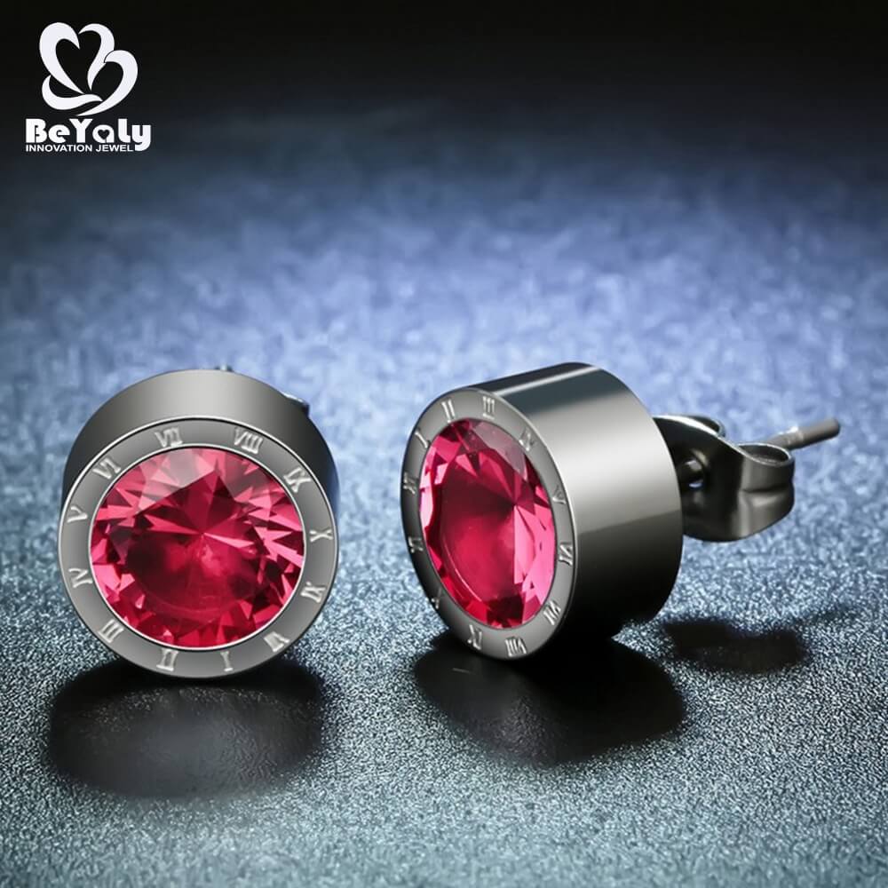 news-mini diamond hoop earrings zircon letters earrings BEYALY Brand company-BEYALY-img