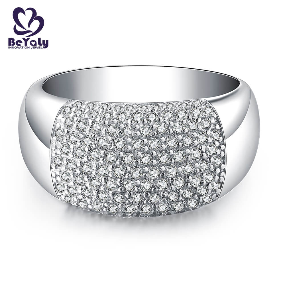 BEYALY promise sterling silver cubic zirconia rings aaa for women-custom silver jewelry, custom jewe
