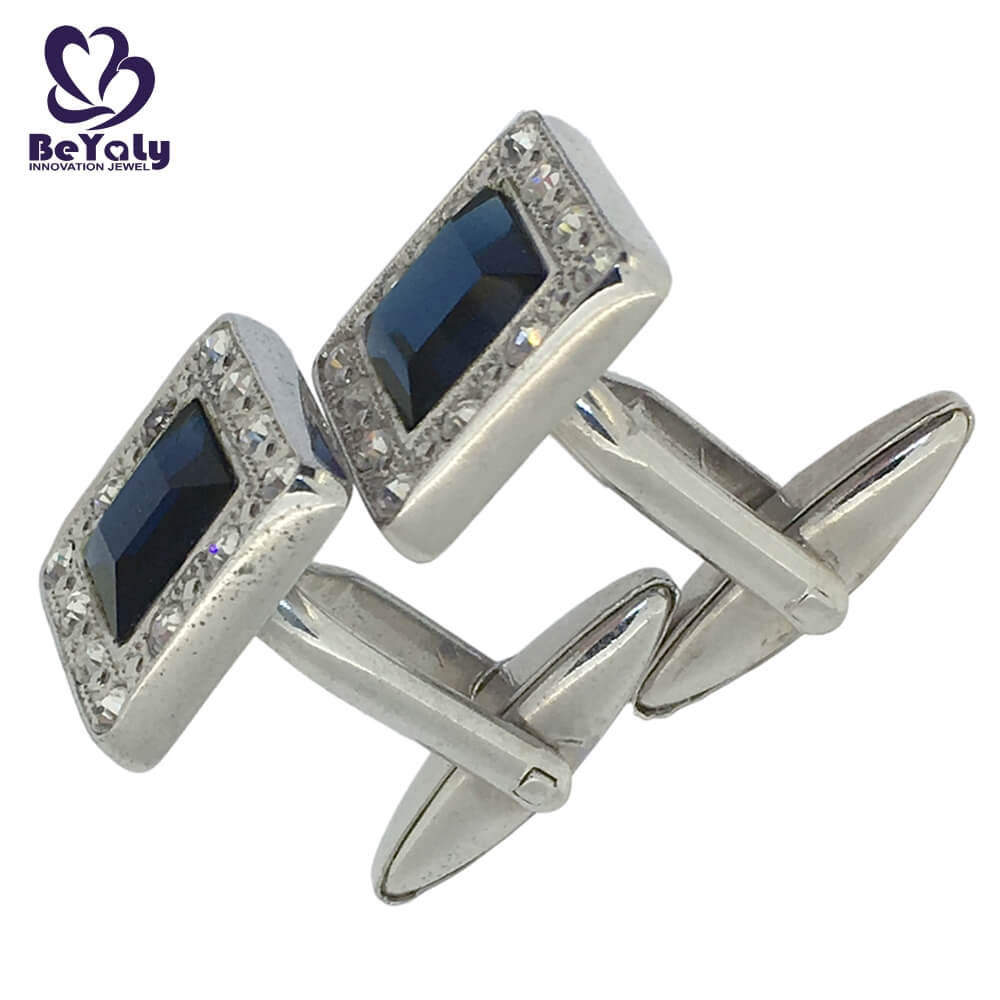 Hot mens personalised wedding cufflinks white cuff BEYALY Brand-custom silver jewelry, custom jewelr-1
