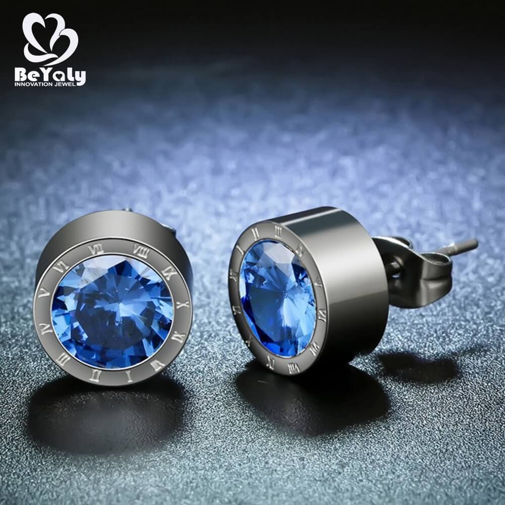BEYALY earring silver circle stud earrings manufacturers for business gift-3