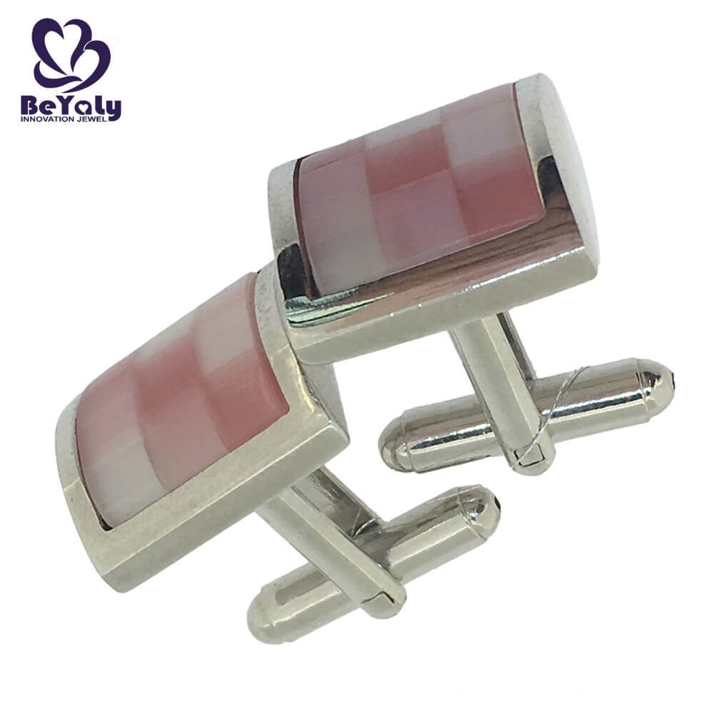 product-BEYALY-Mesh design wholesale colorful stone brass cufflinks sets-img-2