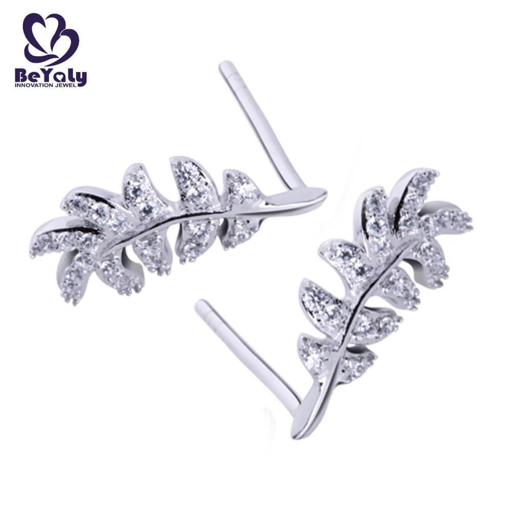 white women jewelry mini diamond hoop earrings BEYALY Brand