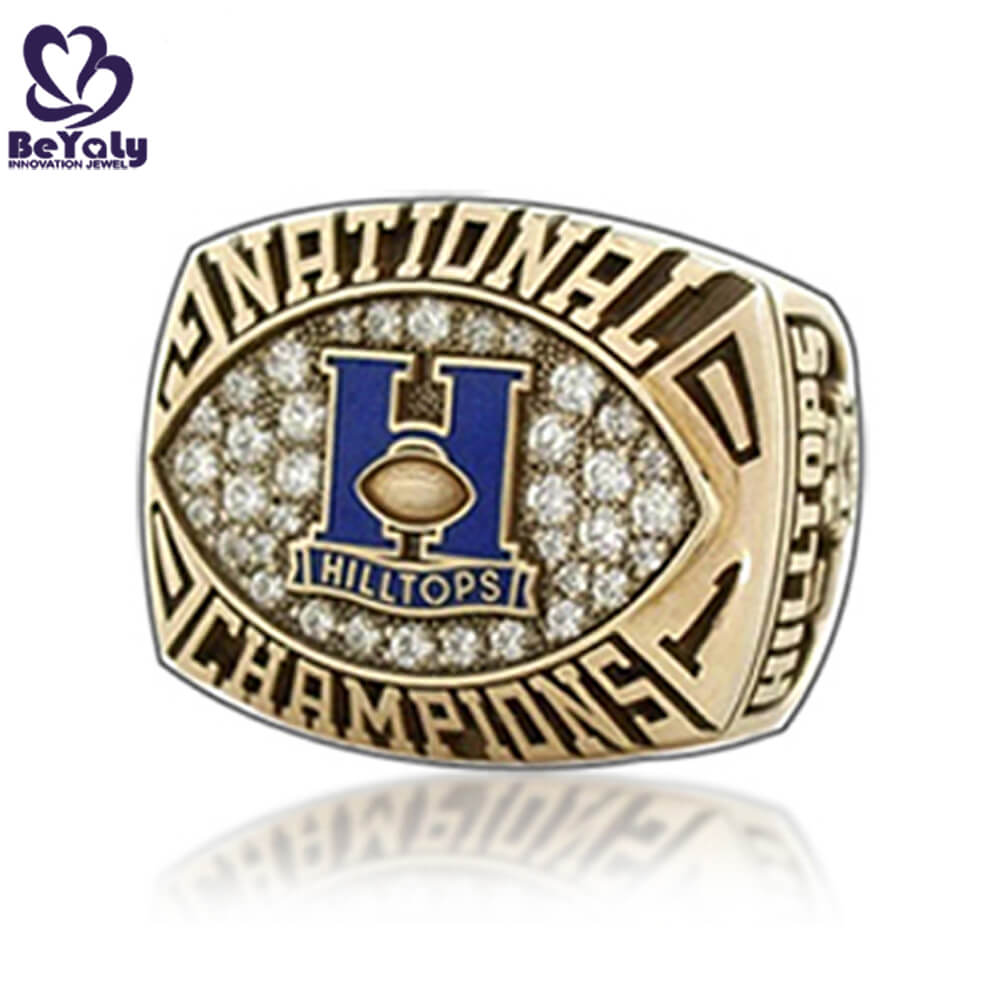 Hilltops 2001 National Champions brass H custom ring