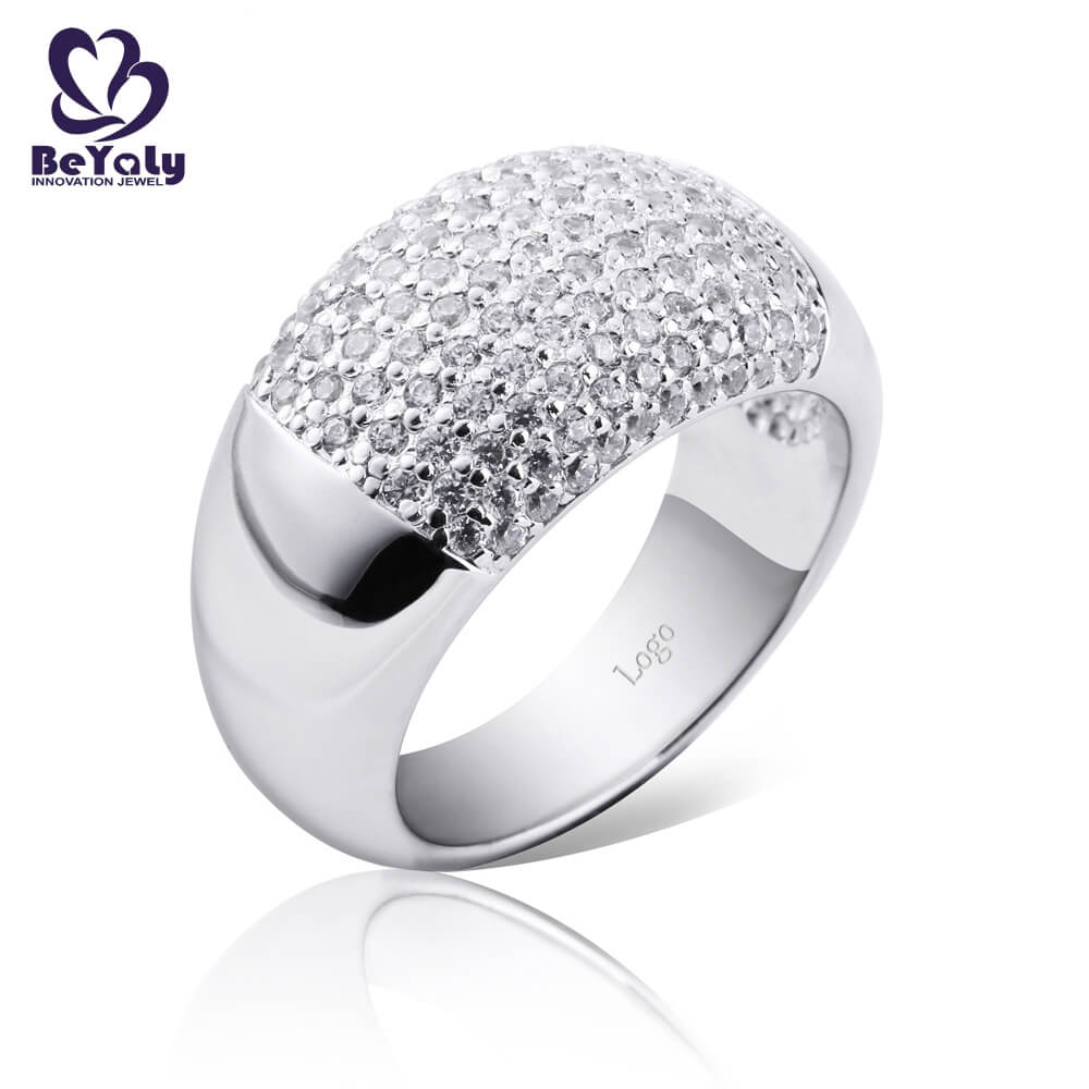 tyre design sterling silver band rings BEYALY Brand-fashion jewelry wholesale-circle earring-stainle-1