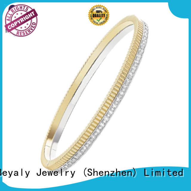open simple plated initial bracelets BEYALY Brand company