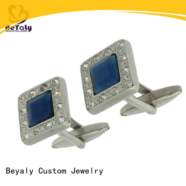 BEYALY blue create your own cufflinks factory for ceremony for advertising promotion