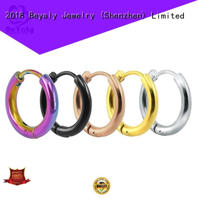 BEYALY feather circle diamond earrings promotion for women