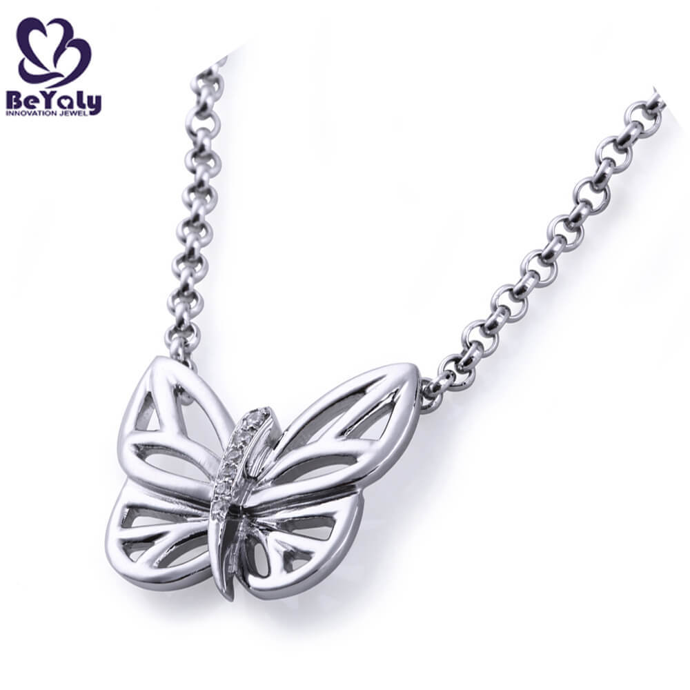 BEYALY stylish silver pendant necklace on sale for girls-1