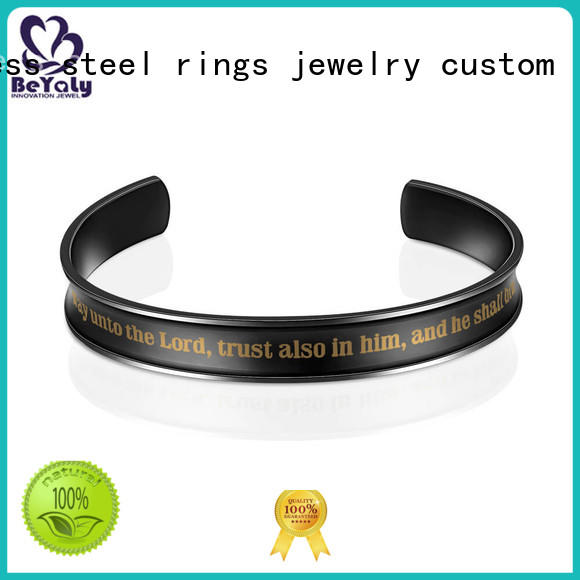 logo sterling silver cuff bracelet design for business gift BEYALY