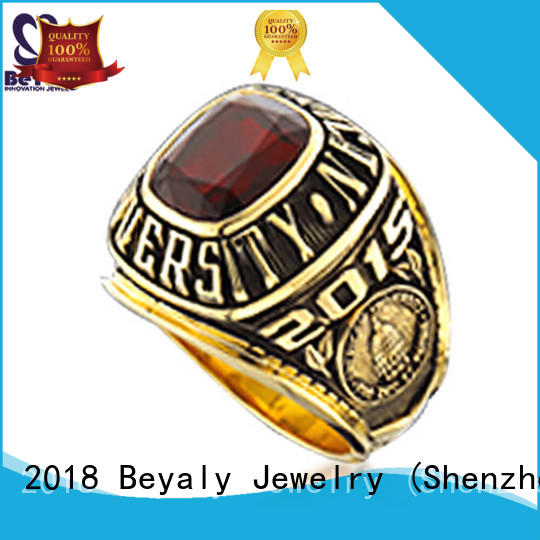 BEYALY Custom Unique High School Senior Class Rings for Boys and Men