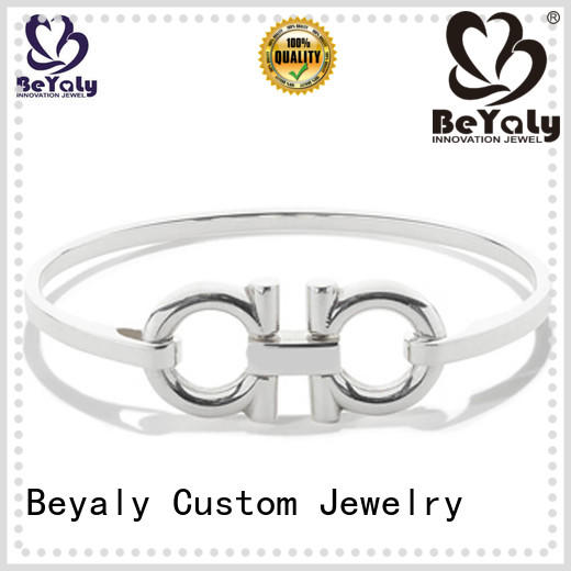 Custom silver hoop bracelet chain for advertising promotion
