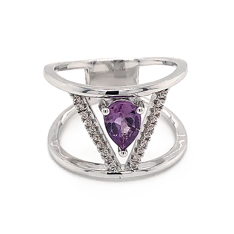 product-Fashion jewelry Purple Birthstone Silver Ring Zircon geometric shape Luxury ring-BEYALY-img