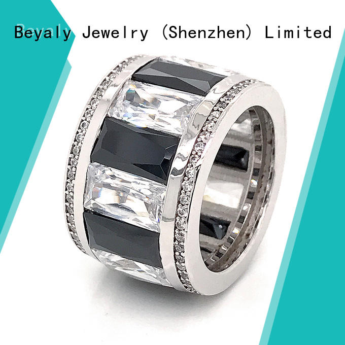 BEYALY customized sterling silver cubic zirconia rings Supply for women