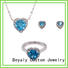 BEYALY blue and silver jewelry sets company for business gift