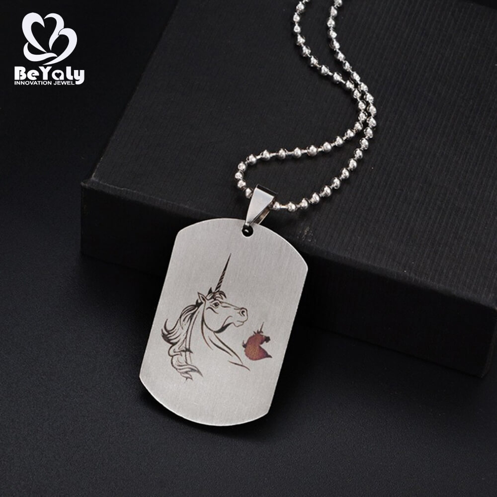 New dog tag jewelry necklace letter company for girls-3