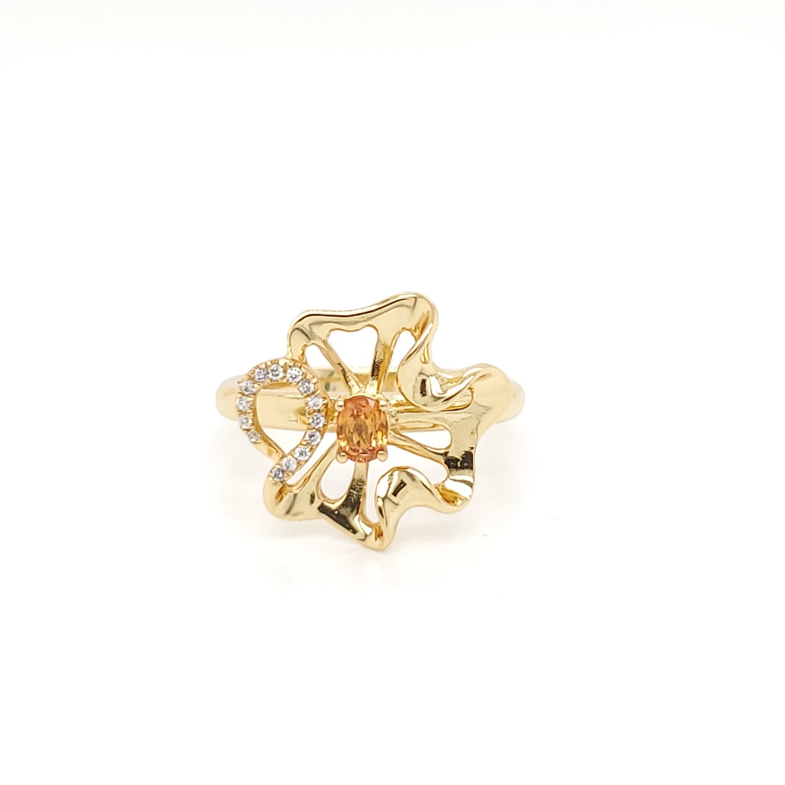 product-24k gold plating flower shape elegant ring-BEYALY-img