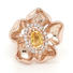 New gold inital ring stone Supply for women