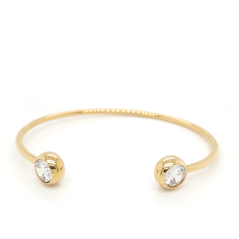 BEYALY screw gold bangle bracelet with circles Supply for advertising promotion-4