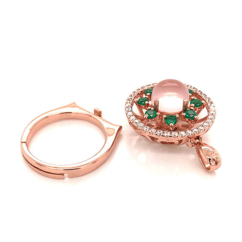product-Custom made rose gold plating ring pendant-BEYALY-img