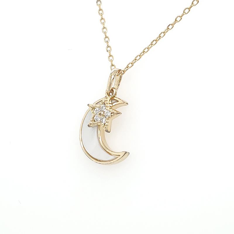 product-BEYALY-Fashion jewelry necklace 2019 wholesale silver crescent moon pendant necklace-img-2