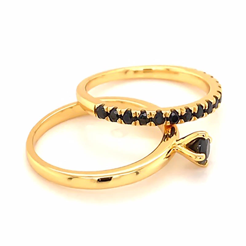 product-Customizable 18k gold plating ring set for wedding-BEYALY-img-3
