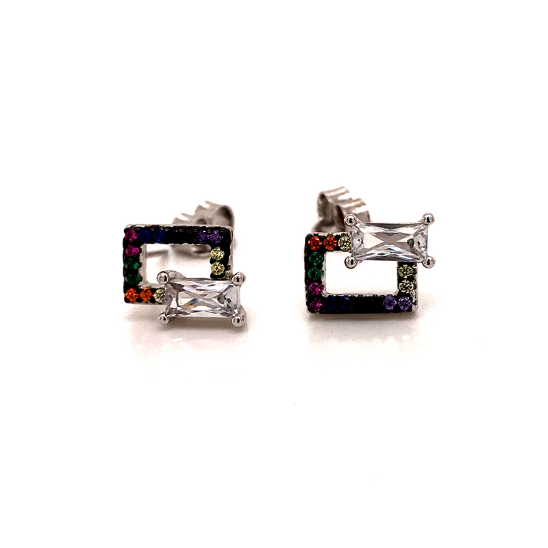 Geometric Stud Silver Jewelry Earrings for Womens