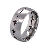 Simple design silver gold black stainless steel rings custom bar engraved logo ring for men