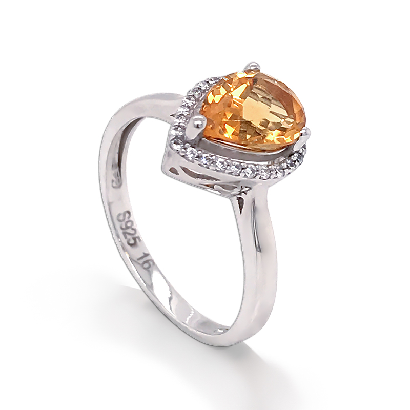 New custom Diamond Engagement S925 Silver Design Ring