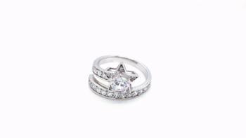 Fantastic girls cz star design 925 sterling silver meteor finger rings