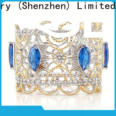 BEYALY Custom princess gold crown ring for men