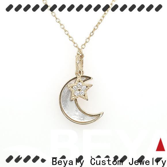 stylish sterling silver circle pendant necklace jewelry Supply for wife