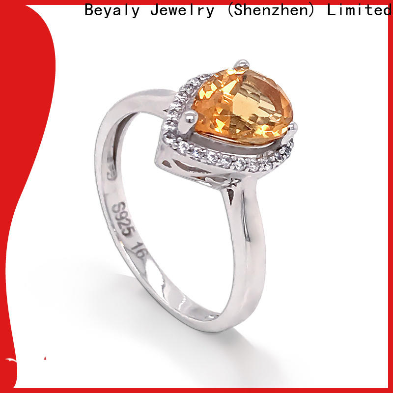 BEYALY Top gold inital ring for business for women