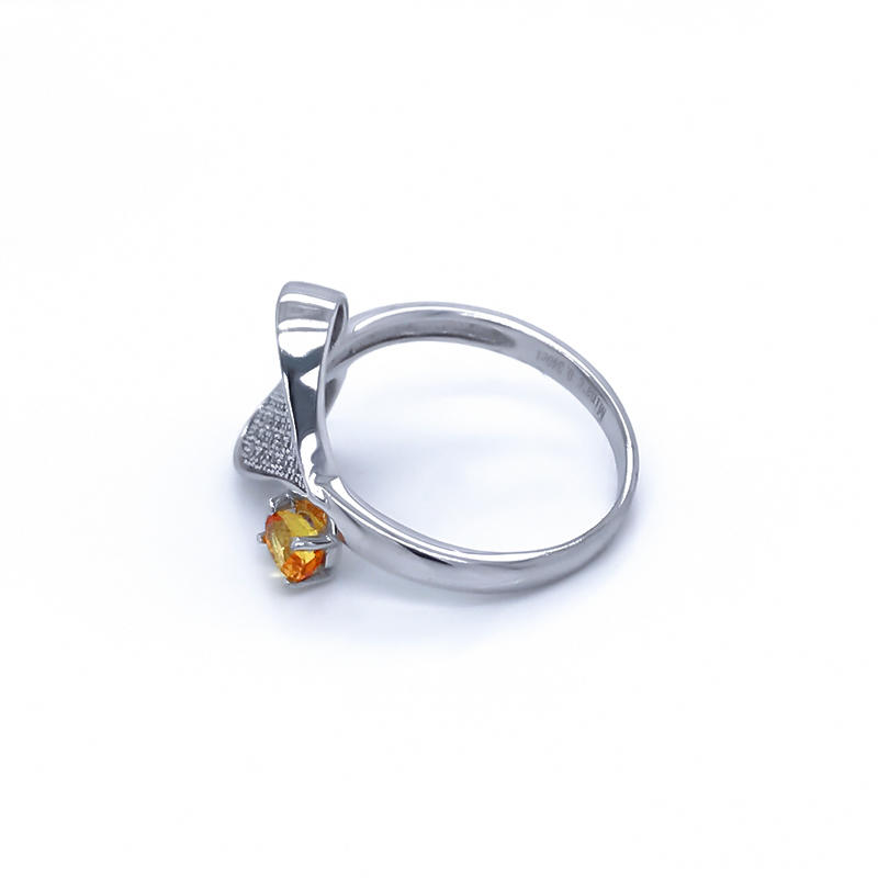 product-BEYALY-Yellow topaz clear cz silver gemstone rings-img-2