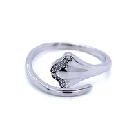 custom 925 sterling silver ginkgo leaf design open ring