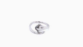 custom 925 sterling silver ginkgo leaf design open ring