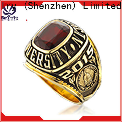 Custom fashion class rings blue Suppliers for graduated