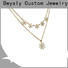 BEYALY silver long gold chain necklace with pendant for wife