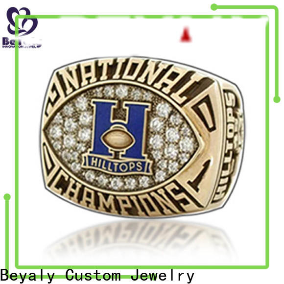 New cheap football championship rings brass company for athlete