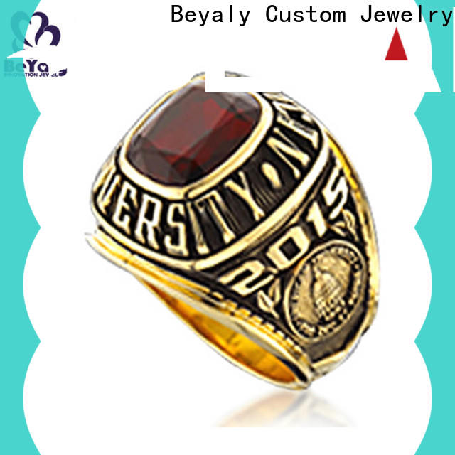 long lasting graduation class rings blue factory for students