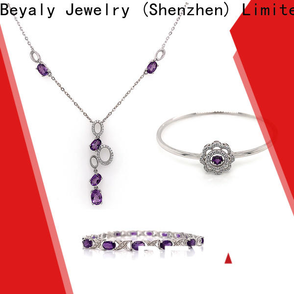 Latest cheap silver jewelry sets Supply for business gift