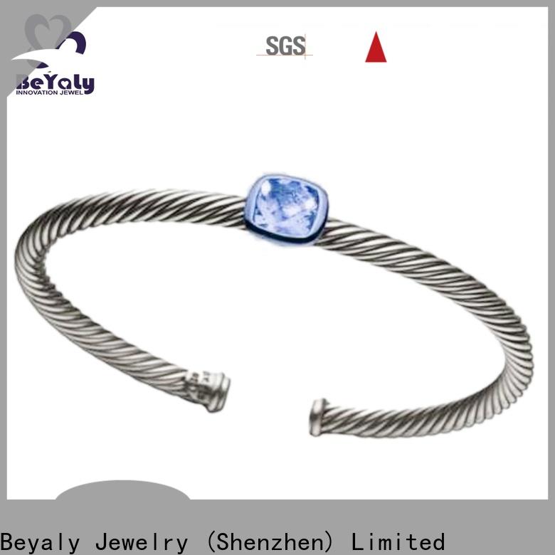 BEYALY zirconia large gold bangle bracelet Supply for business gift