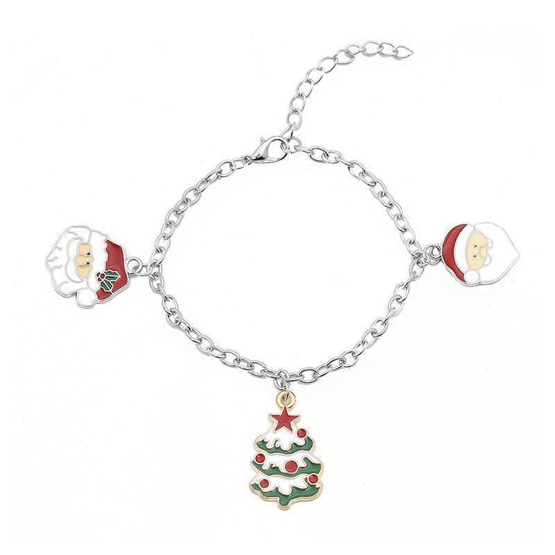 product-2021 Jewellery Christmas Santa Claus Christmas Tree Necklace Bracelet Set-BEYALY-img-3