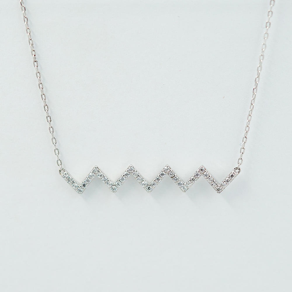Minimal chic polyline pendant necklace design