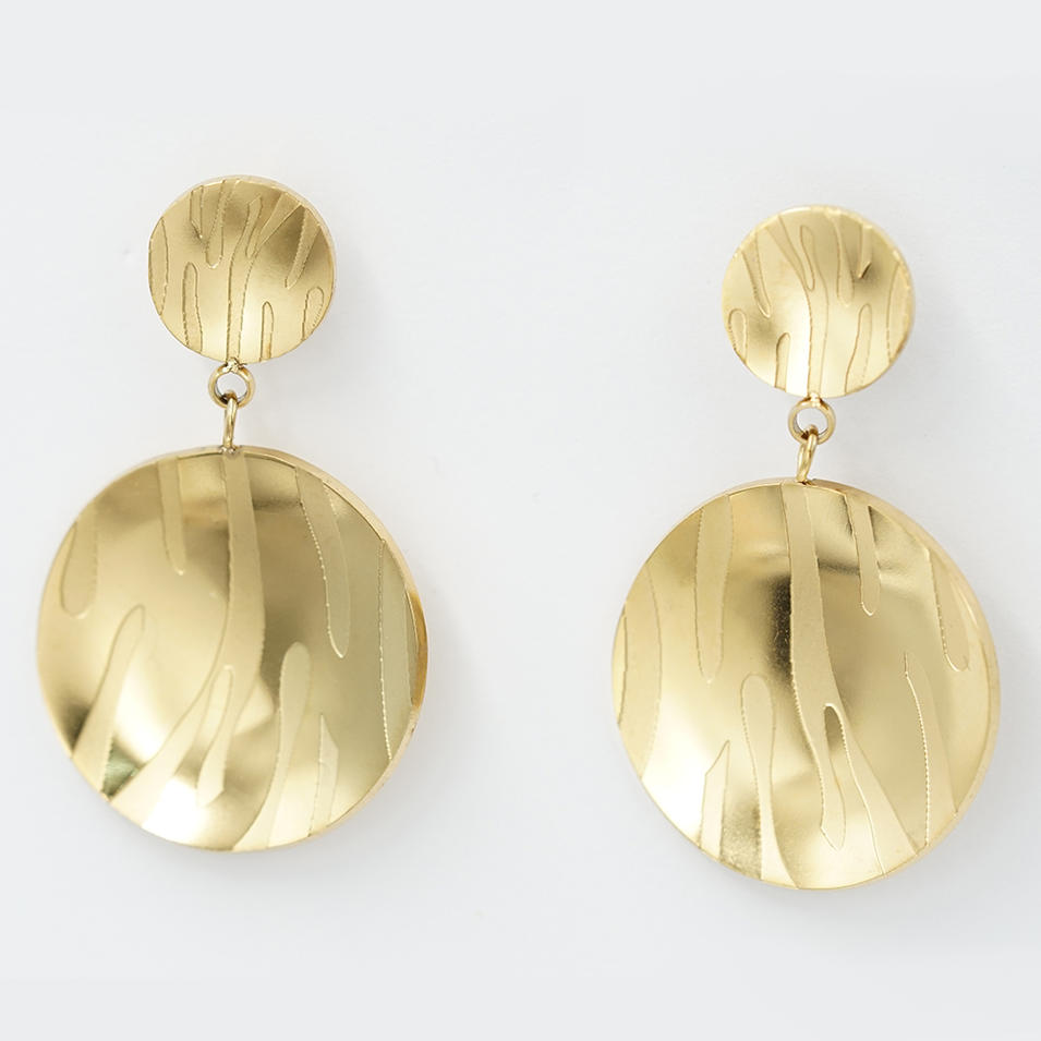 Manufacturers provide modern retro golden copper elegant earrings women