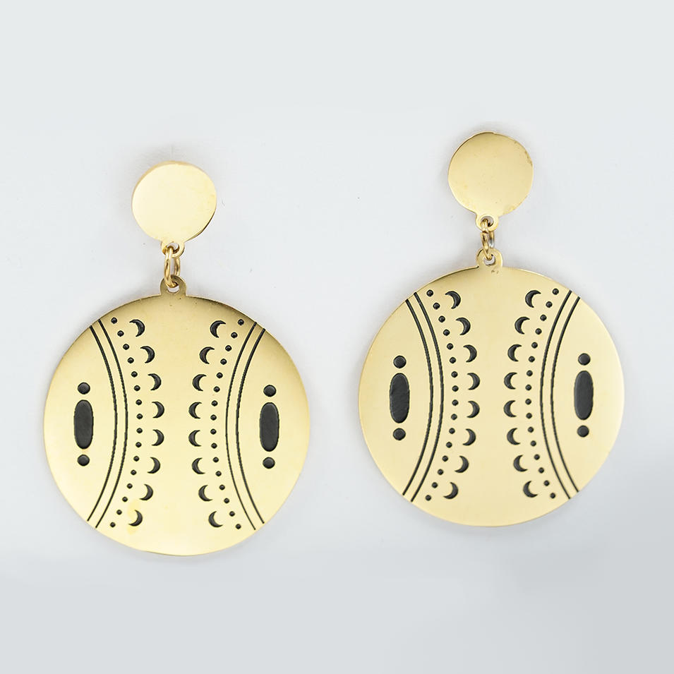 Special pattern Dangle Earrings Gold Plated Stud Earring