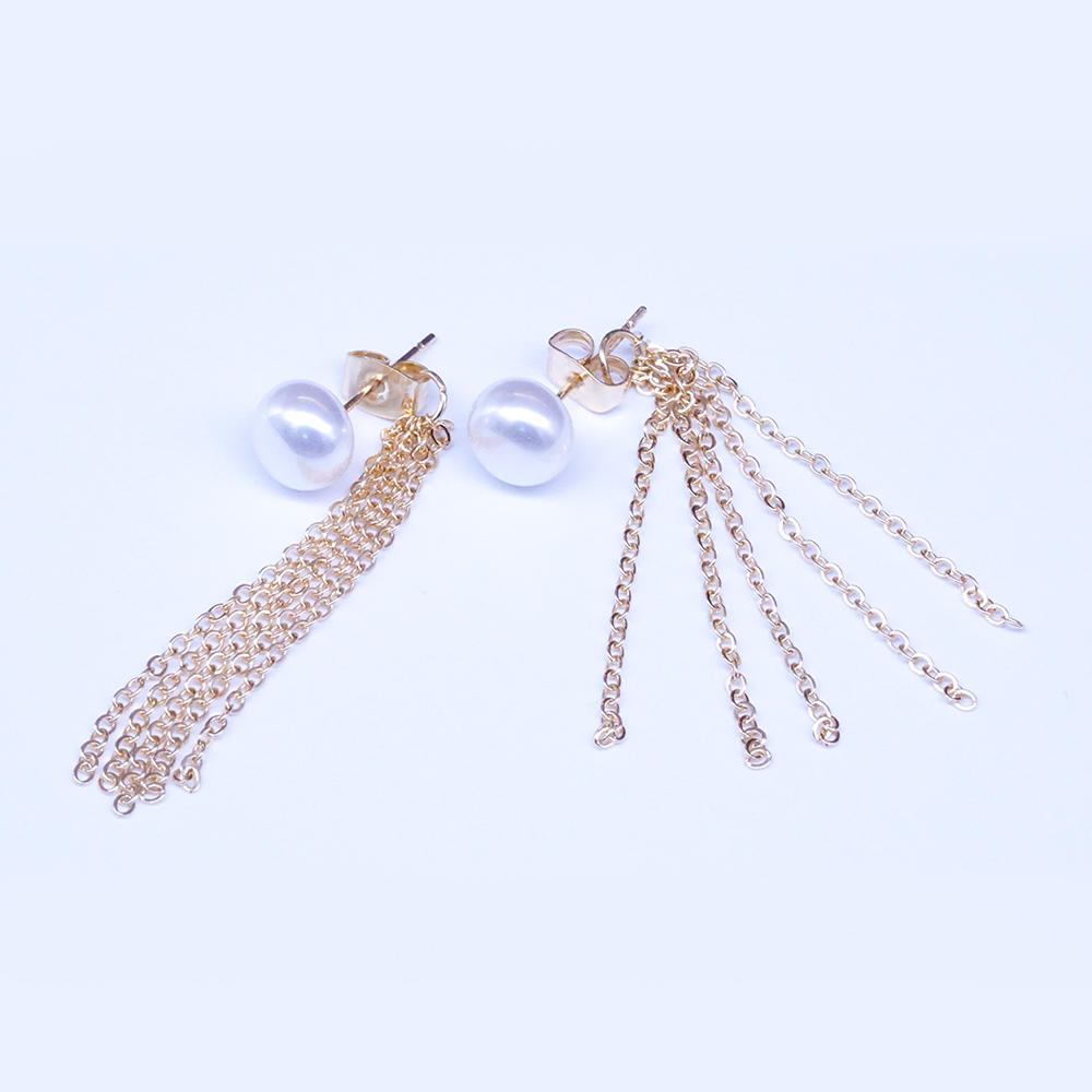 product-BEYALY-Popular And Eye-catching Style Design Tassel Pearl Earrings-img-2