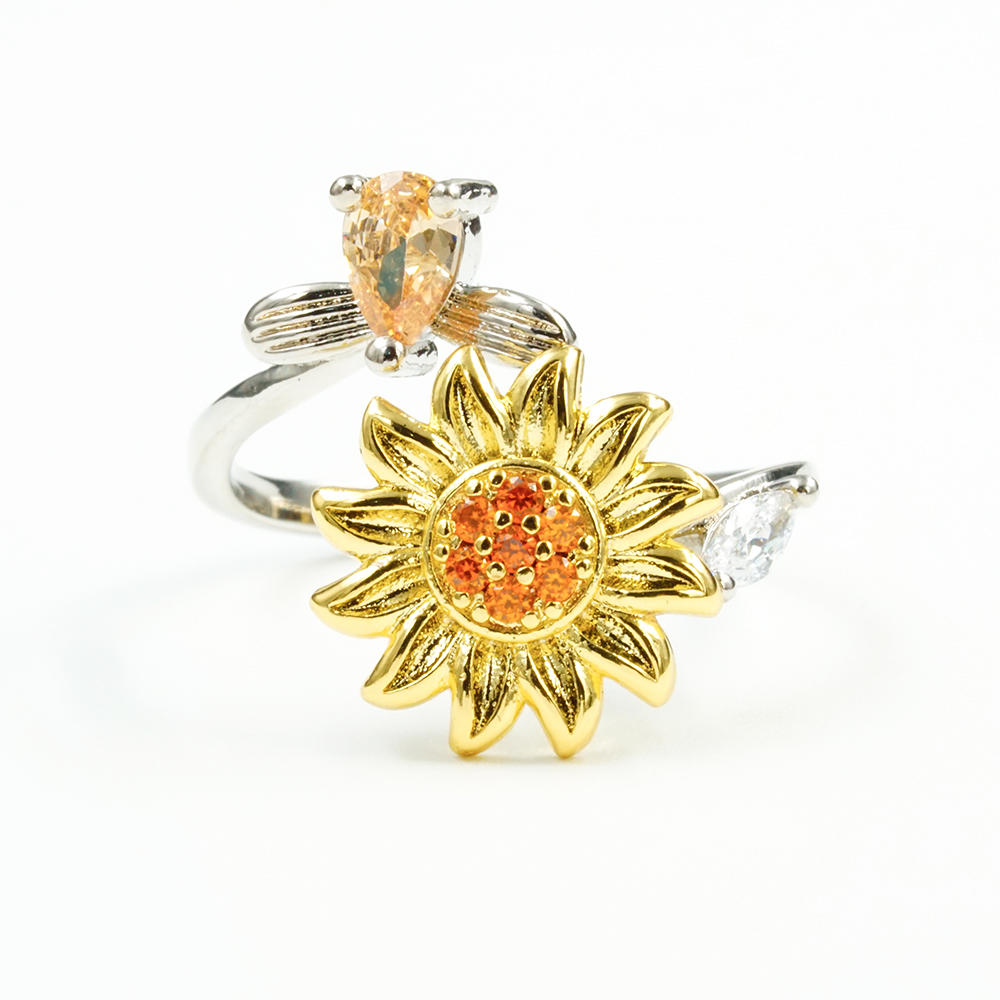 product-BEYALY-Rotatable Sunflower Fidget Rings For Anxiety people-img-2