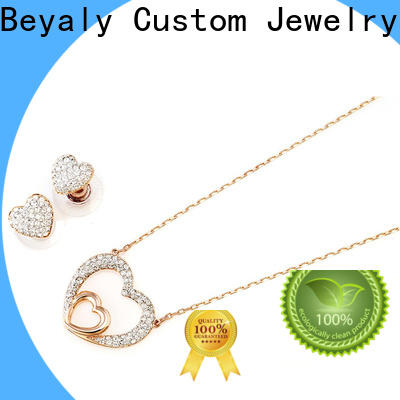 BEYALY silver necklace and earring set shipped to business for men