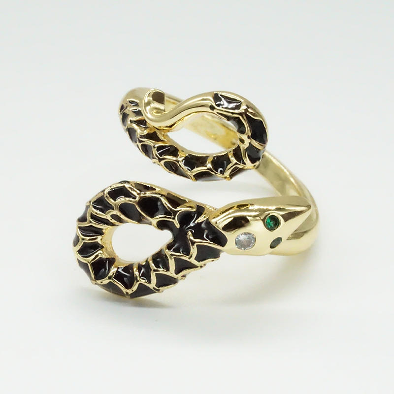 product-Fashion desing colorful glue craft snake ring-BEYALY-img-3