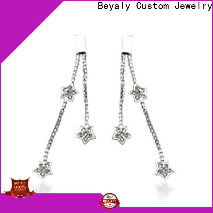 BEYALY sterling silver cubic zirconia stud earrings shipped to business for party